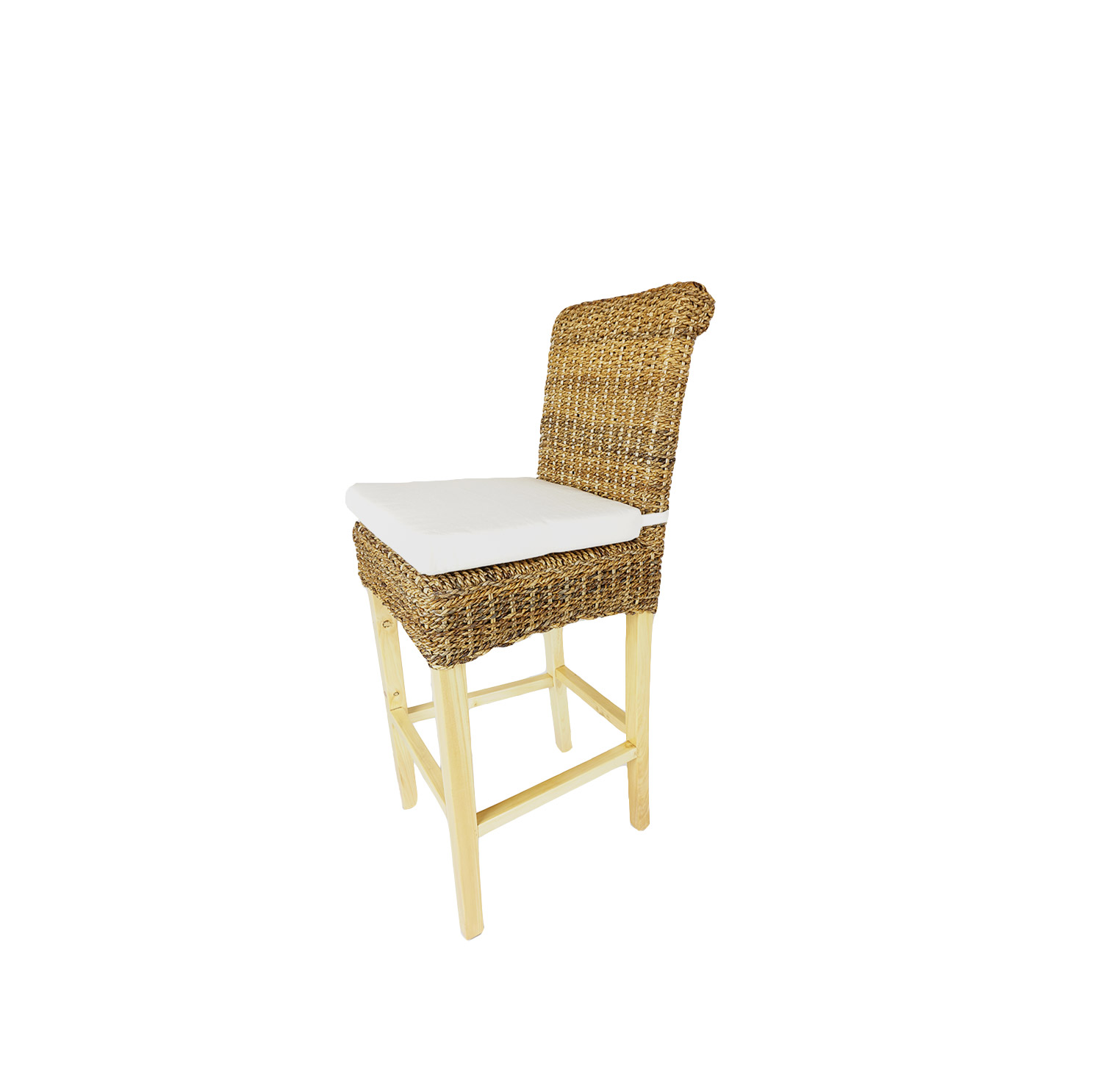 Barová židle LENKA - banánový list - konstrukce borovice - Banánový list