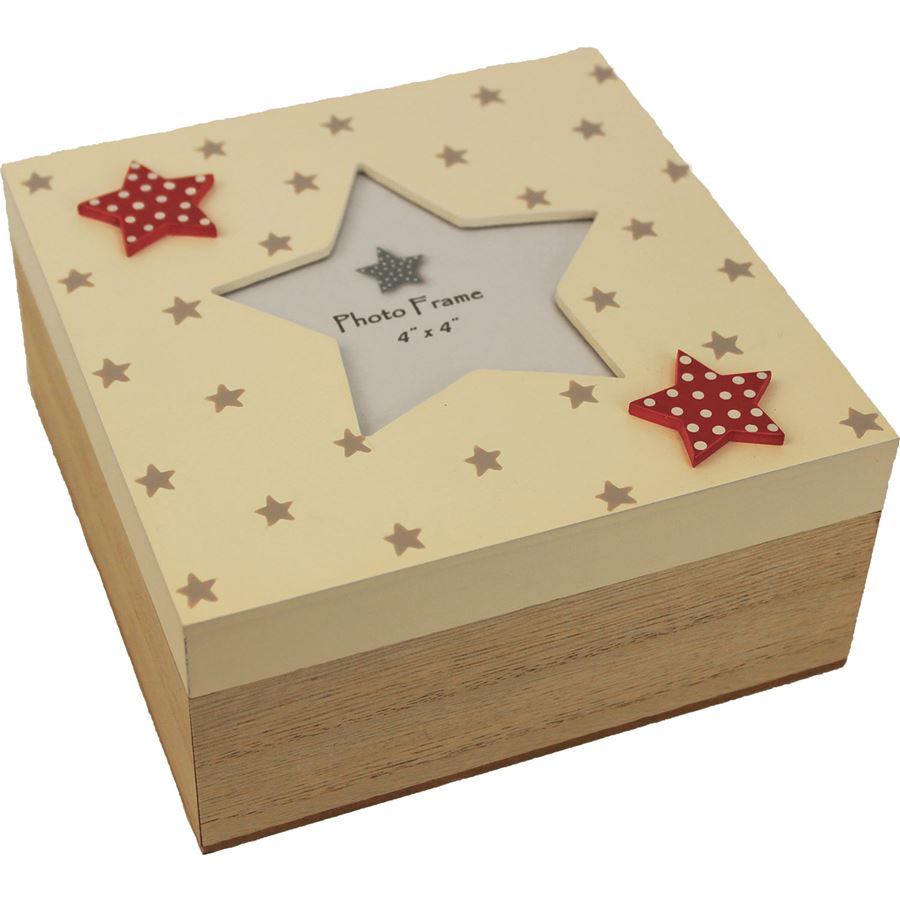 Dřevěná krabička s hvězdou D0415 - Dřevo