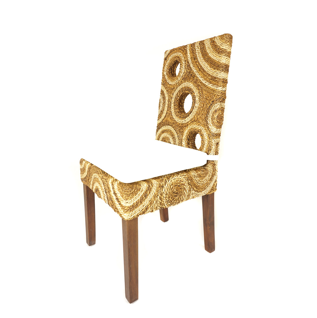 Jídelní židle SEATTLE - banánový list - konstrukce mahagon - Banánový list