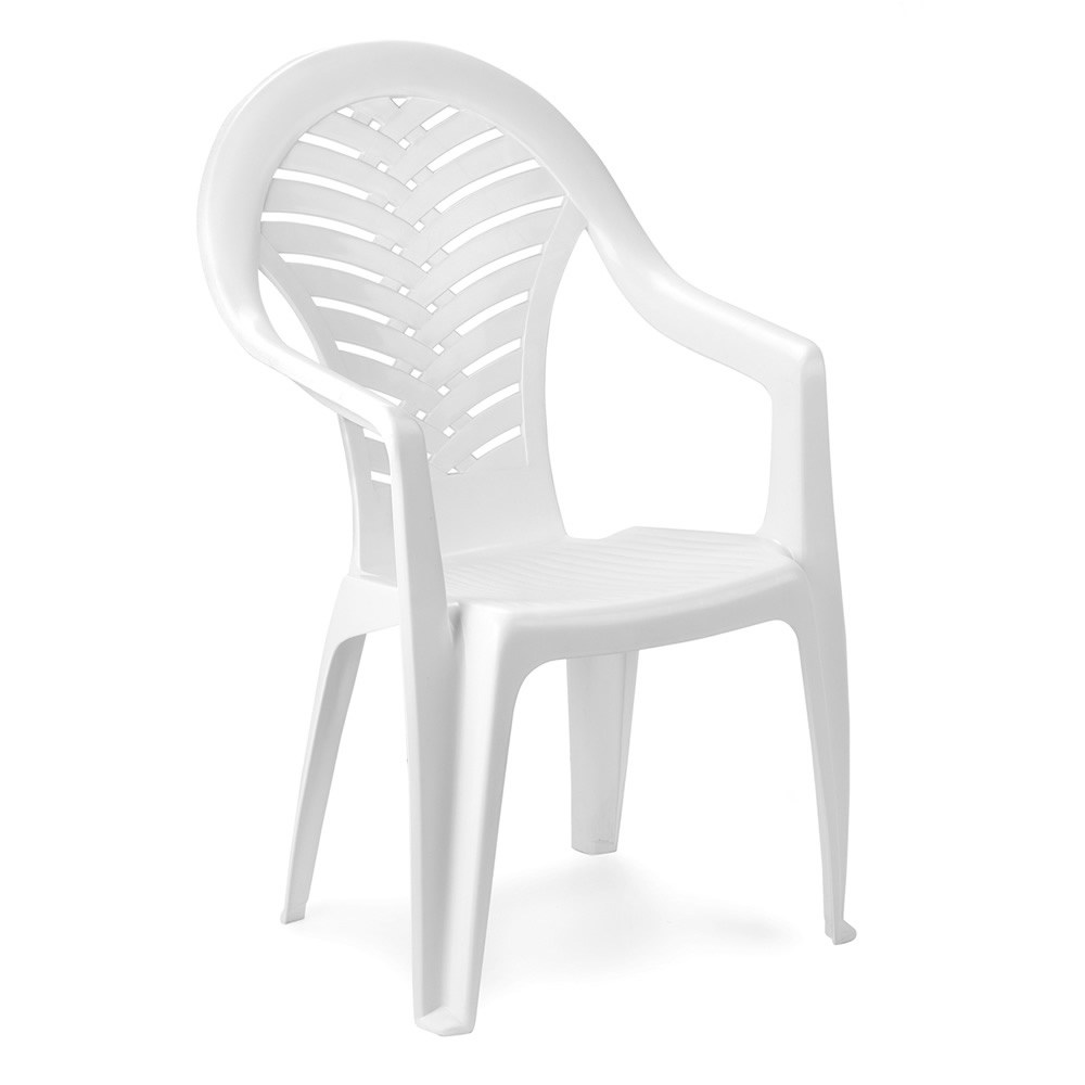 Plastová zahradní židle Oceán bílá - Plast