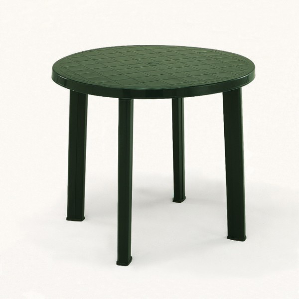 Plastový zahradní stůl Tondo, zelený - Plast
