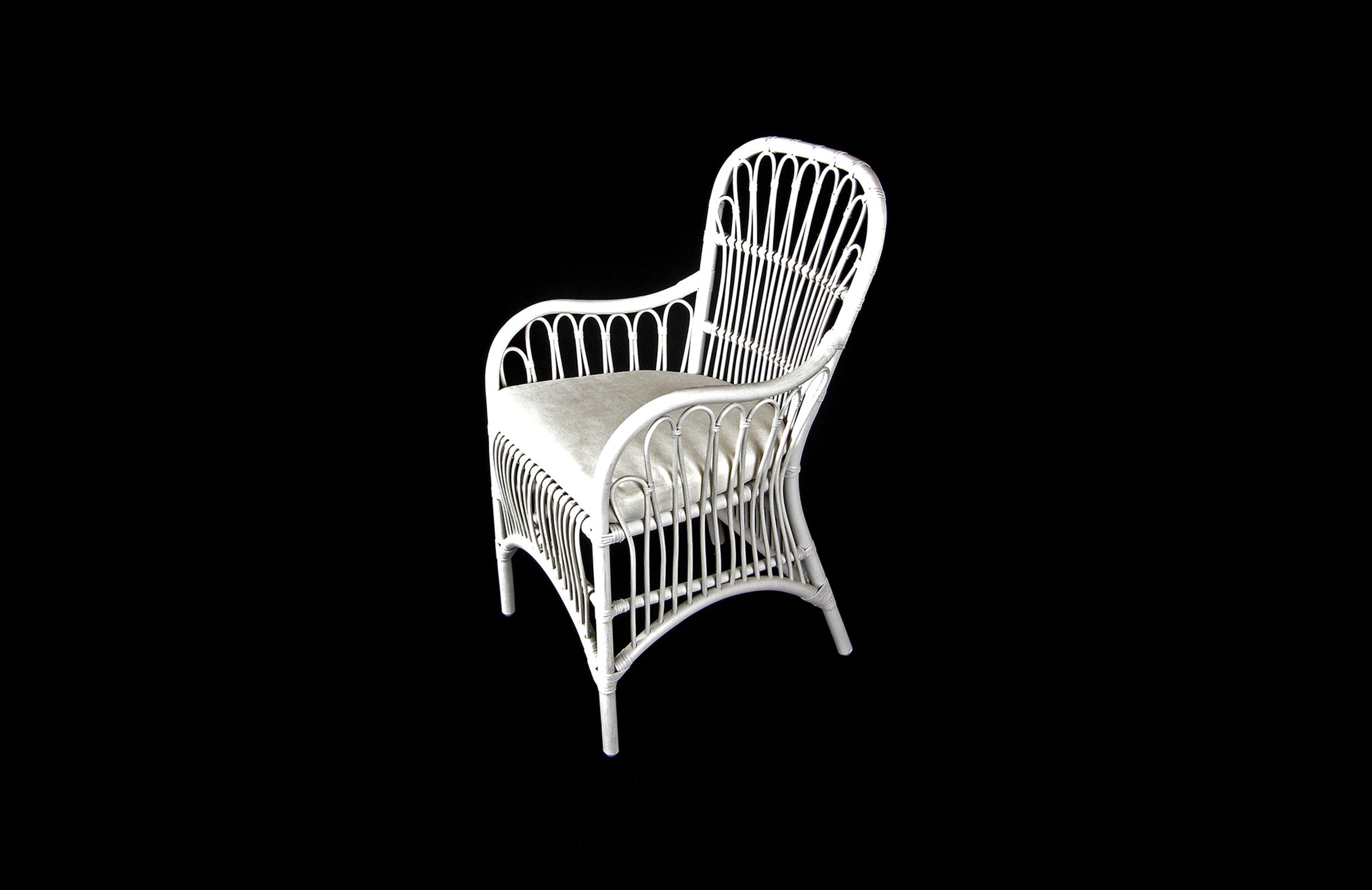 Ratanová židle DONNA - bílý ratan - Ratan