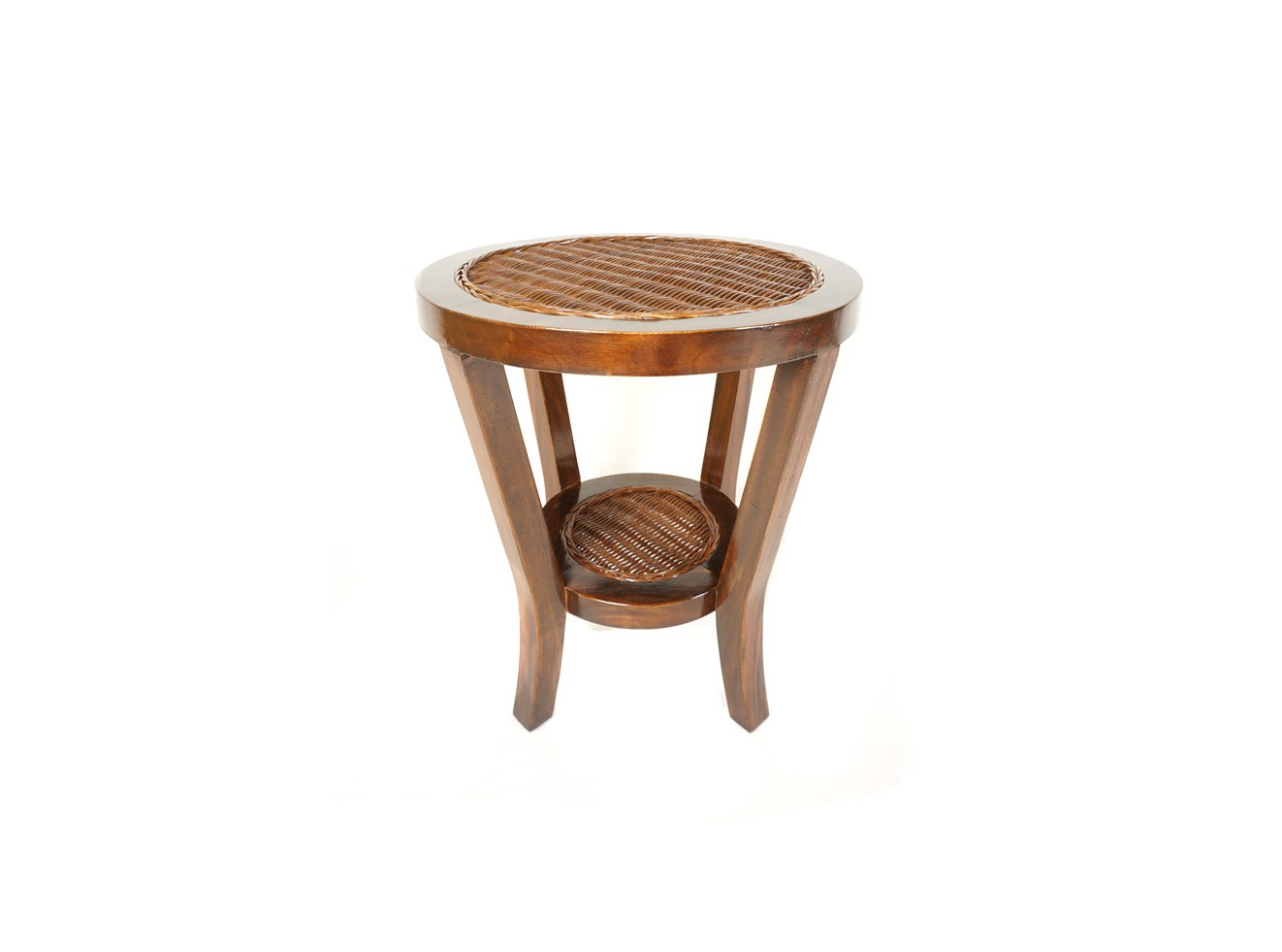 Ratanový obývací stolek PRAHA - tmavý med - Ratan