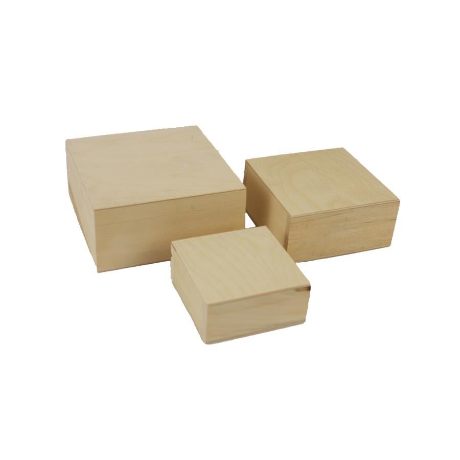 Sada dřevěných boxů, 3ks 097072 - Dřevo
