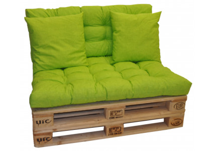 Sada polstrů na paletový nábytek - světle zelený MELÍR - Látka