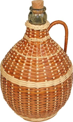 Demižon opletený se sklem 5l/s