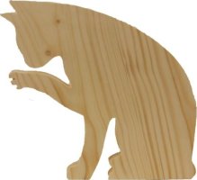 Dřevěná kočka 097107
