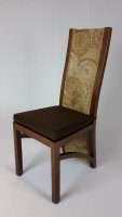 Jídelní židle LATVIA - mahagon - banánový list