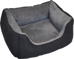 Pelíšek Deluxe tmavě šedý - malý pes - kočka
