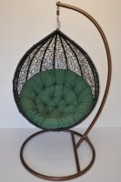 Polstr na PAPASAN a VAJÍČKO 120 cm - tmavě zelený MELÍR