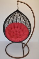 Polstr na PAPASAN a VAJÍČKO 120 cm - vínový MELÍR