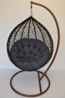 Polstr na PAPASAN a VAJÍČKO 120 cm - černý KEPR