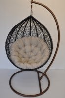 Polstr na PAPASAN a VAJÍČKO 120 cm - tmavě béžový MELÍR
