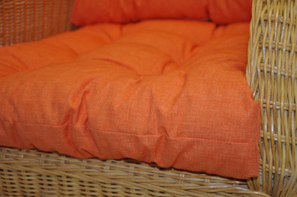 Polstr na velké ratanové křeslo - oranžový melír