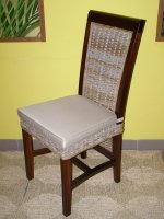 Ratanová jídelní židle BALERO - cubu grey