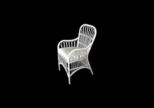 Ratanová židle DONNA II.jak - bílý ratan