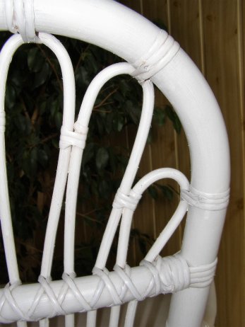 Ratanová židle DONNA - bílý ratan