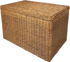 Ratanový koš - tmavý med