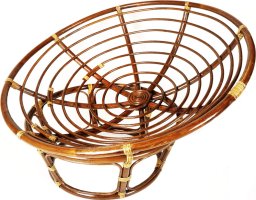 Ratanový PAPASAN tmavý - průměr 100 cm