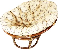 Ratanový PAPASAN - tmavý med - průměr 110 cm