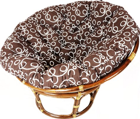 Ratanový PAPASAN - tmavý med - průměr 110 cm