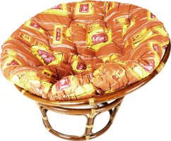 Ratanový PAPASAN - tmavý med - průměr 110 cm