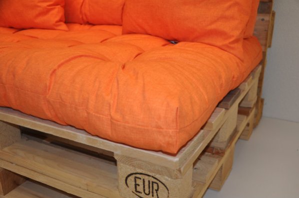 Sada polstrů na paletový nábytek - oranžový MELÍR