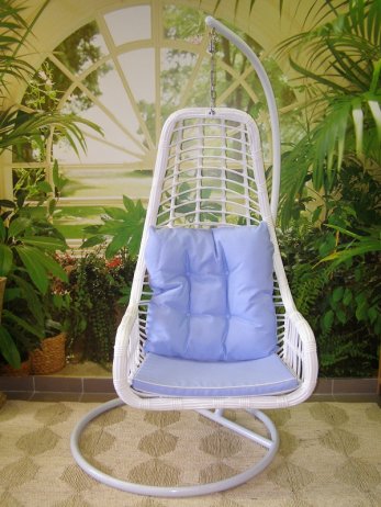 Závěsné relaxační křeslo BLUE - modrý sedák