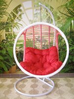 Závěsné relaxační křeslo PINK - červený sedák
