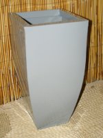 Zinkový květináč, šedý, střední
