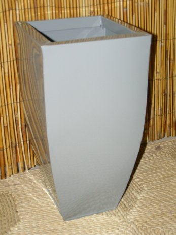 Zinkový květináč, šedý, střední
