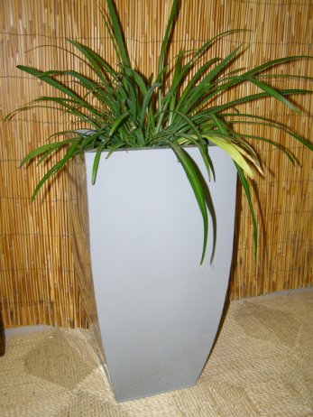 Zinkový květináč, šedý, střední